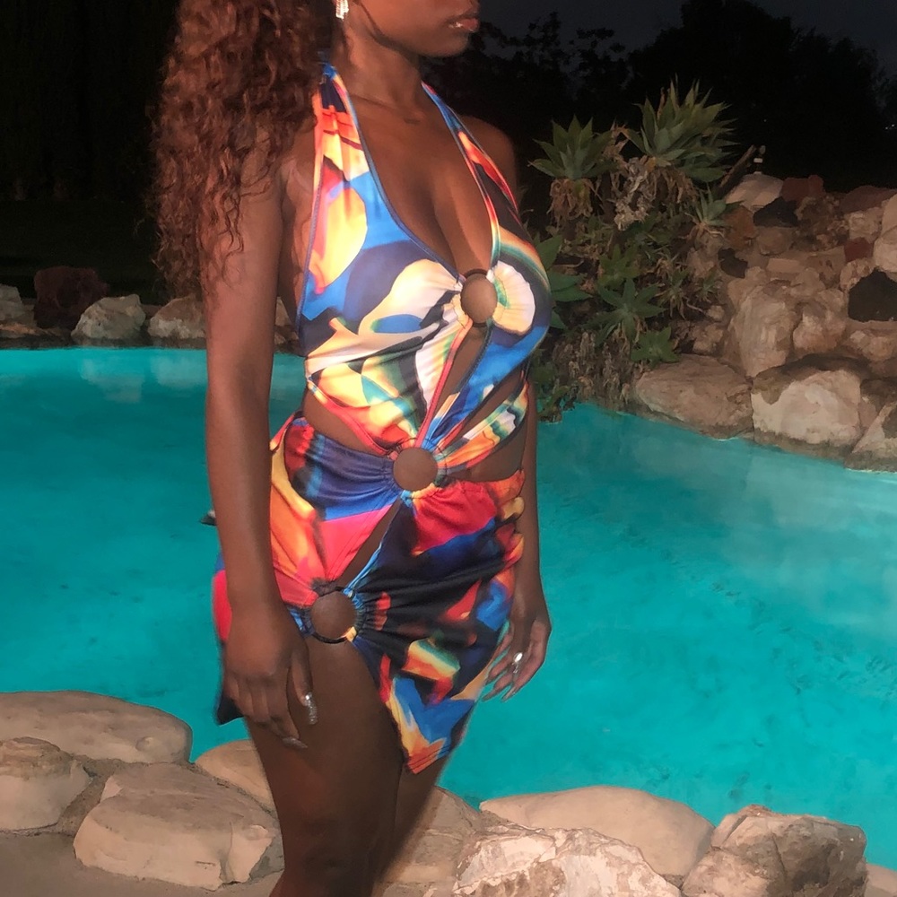 Multicolor Mini Dress